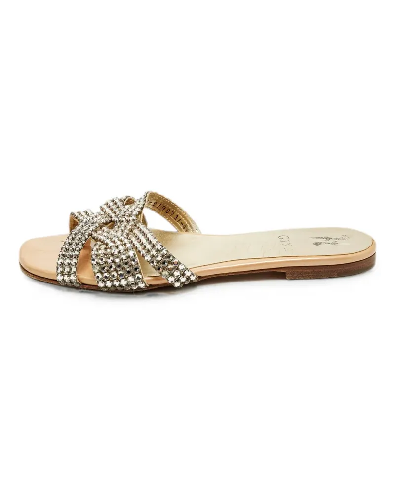 Gina crystal-embellished sandals - Silber Silber