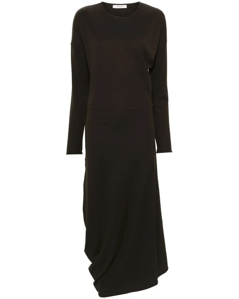 Christophe Lemaire long-sleeve twisted dress Braun