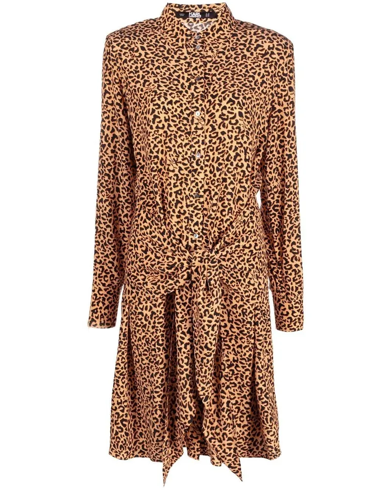 Karl Lagerfeld Kleid mit Print - Orange Orange