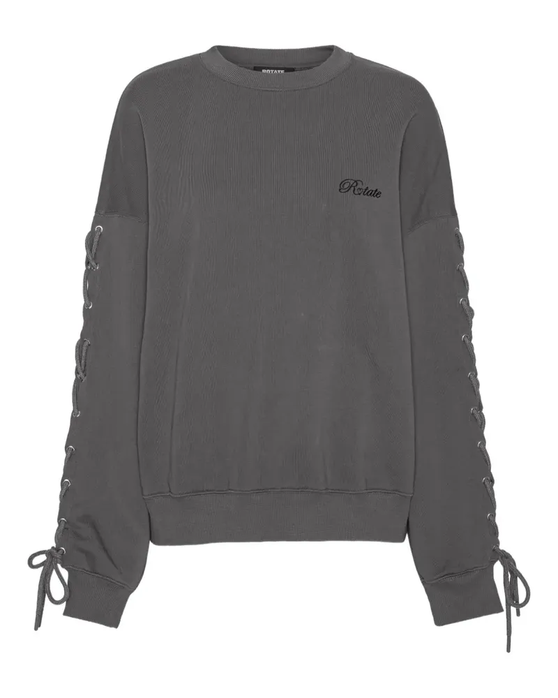 ROTATE Birger Christensen lacing crew-neck sweater - Grau Grau