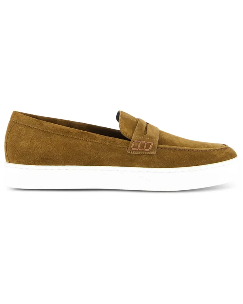 Manolo Blahnik Penny-Loafer aus Wildleder - Braun Braun