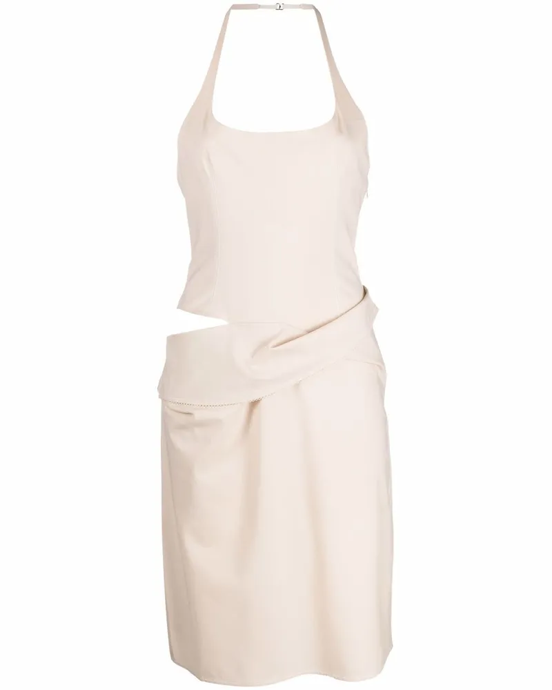Jacquemus Asymmetrisches La Robe Hielo Kleid - Nude Nude