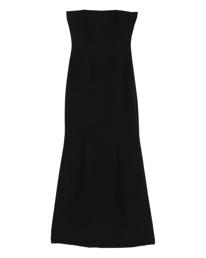 Federica Tosi Schulterfreies Maxikleid - Schwarz Schwarz