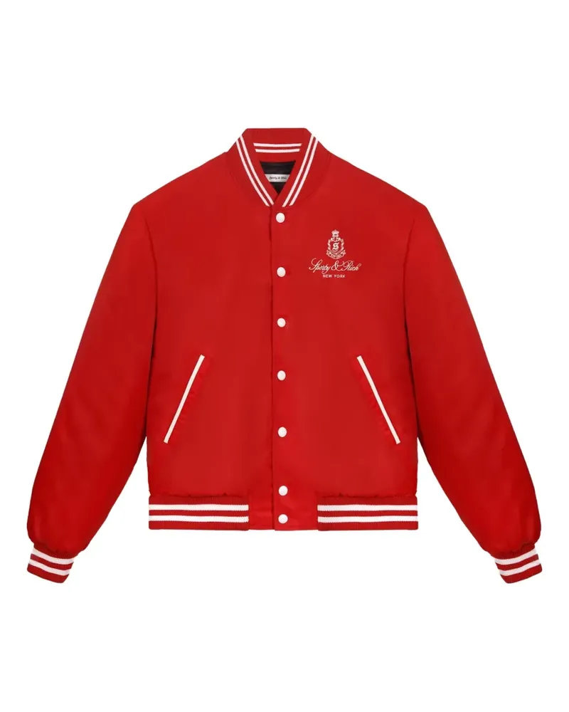 SPORTY & RICH Vendome Collegejacke mit Stickerei - Rot Rot