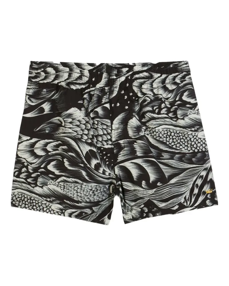 Osklen Badeshorts mit Pirarucu-Print - Schwarz Schwarz