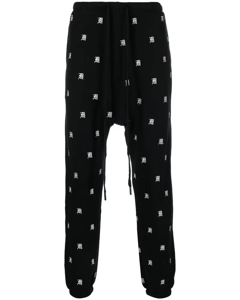R13 Jogginghose mit Logo-Stickerei - Schwarz Schwarz