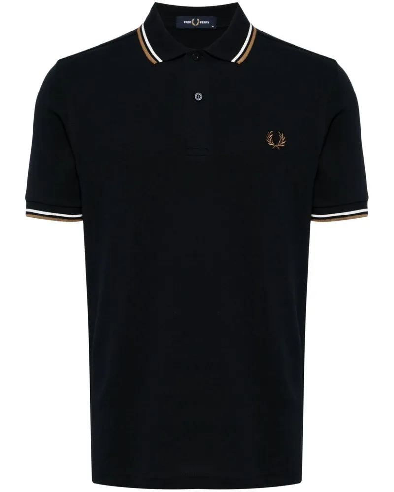 Fred Perry Poloshirt mit Streifendetails - Blau Blau