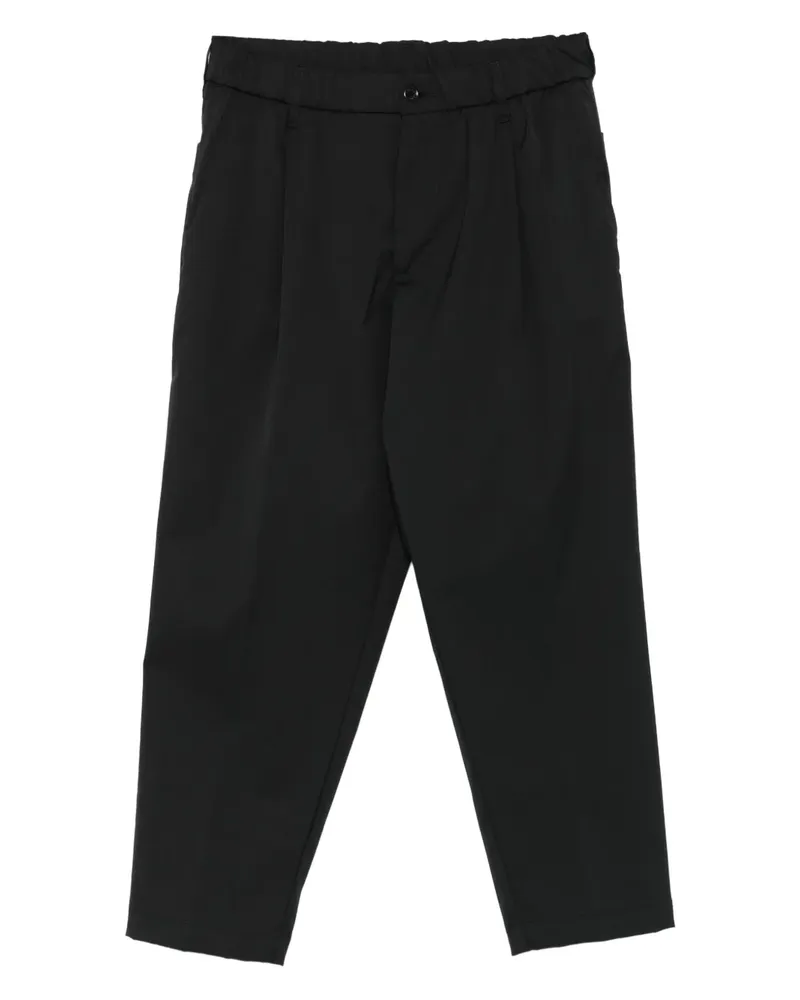 Yes London Bundfaltenhose mit elastischem Bund - Schwarz Schwarz