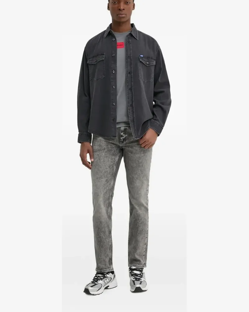 HUGO BOSS Jeans mit Acid-Wash-Effekt - Grau Grau
