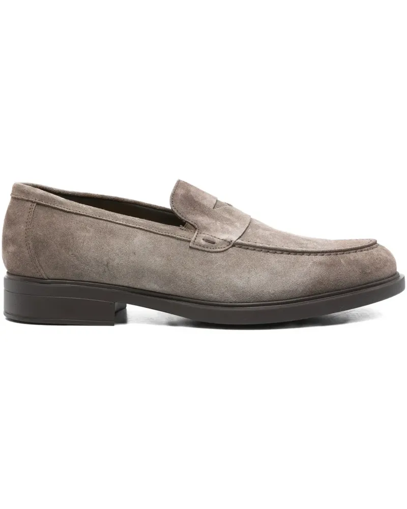 Doucal´s Penny-Loafer aus Wildleder - Grau Grau