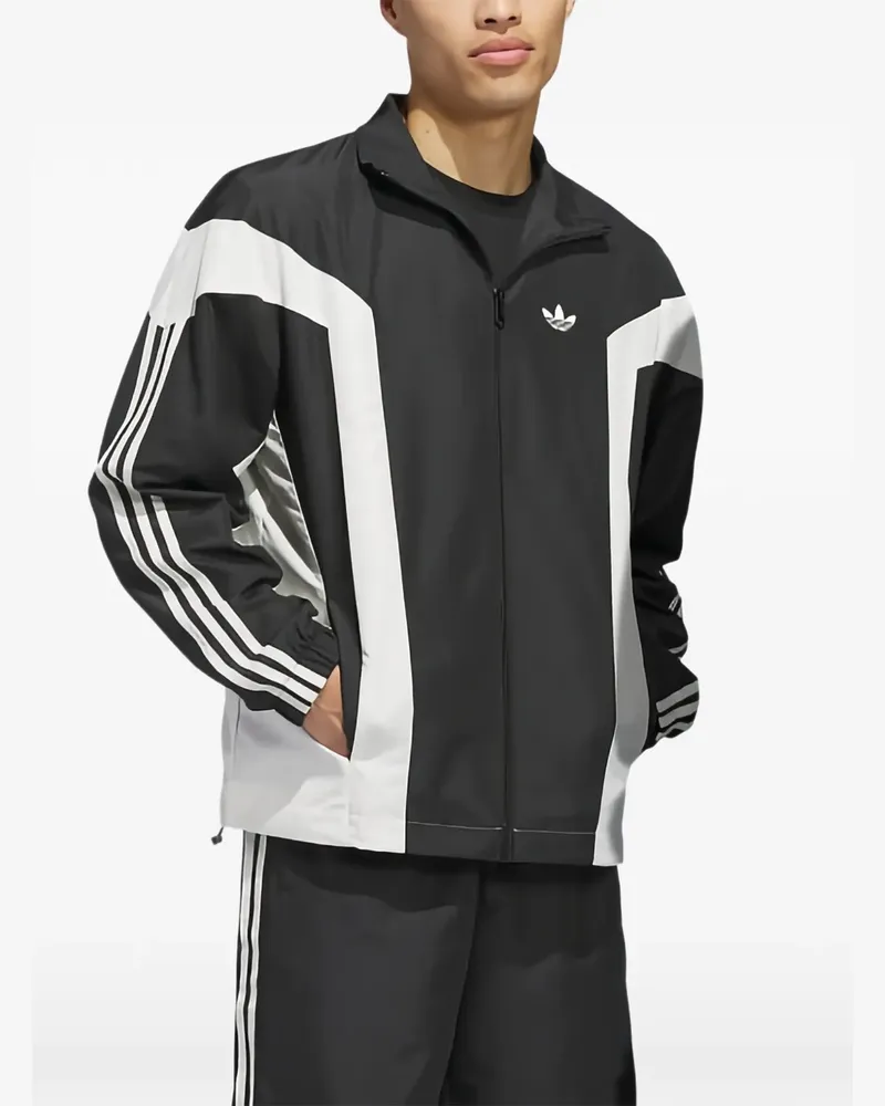 adidas Originals Basketball Windbreaker mit Logo-Stickerei - Schwarz Schwarz