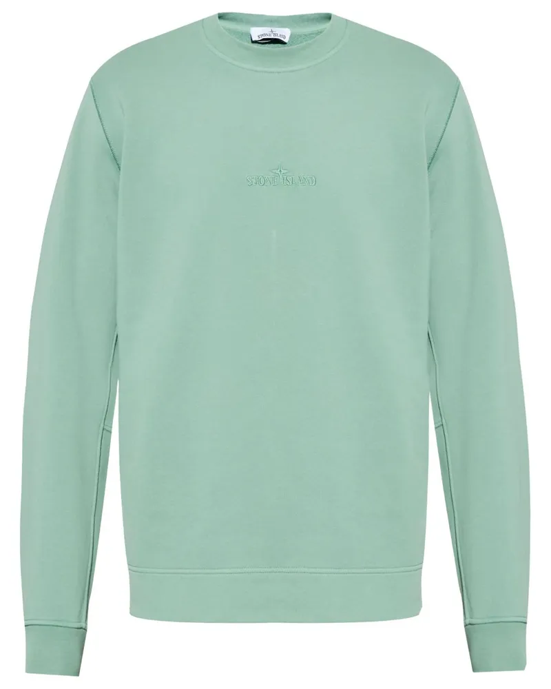 Stone Island Sweatshirt mit Logo-Stickerei - Grün Grün