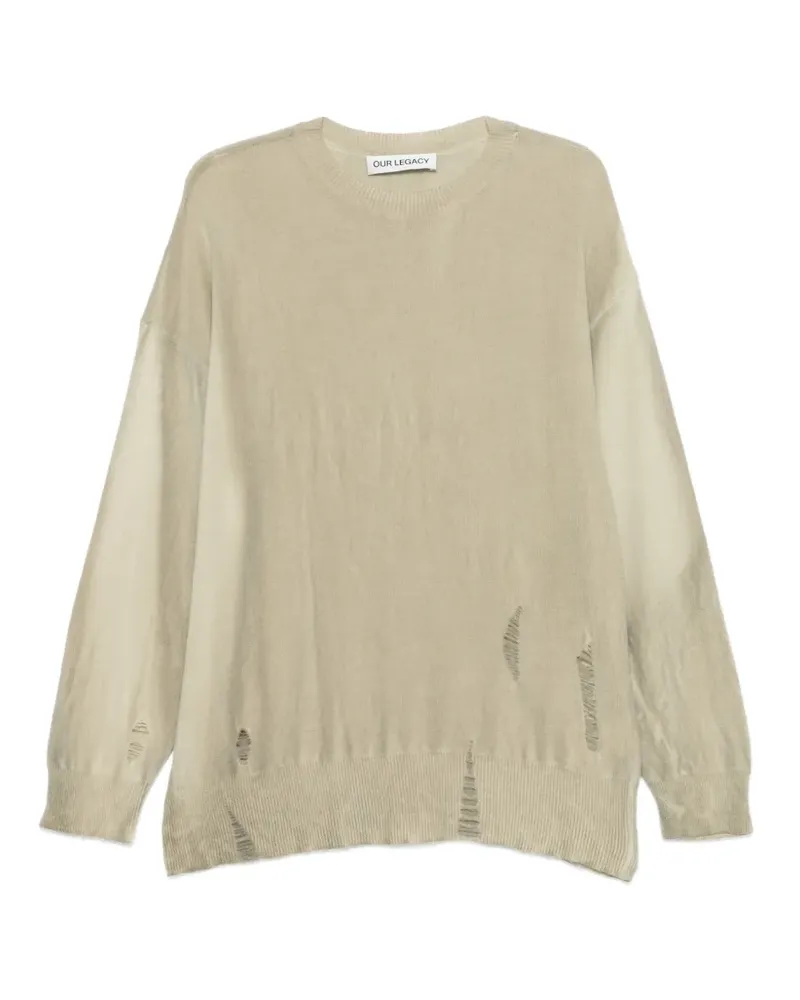 Our Legacy Slant distressed sweater - Nude Nude