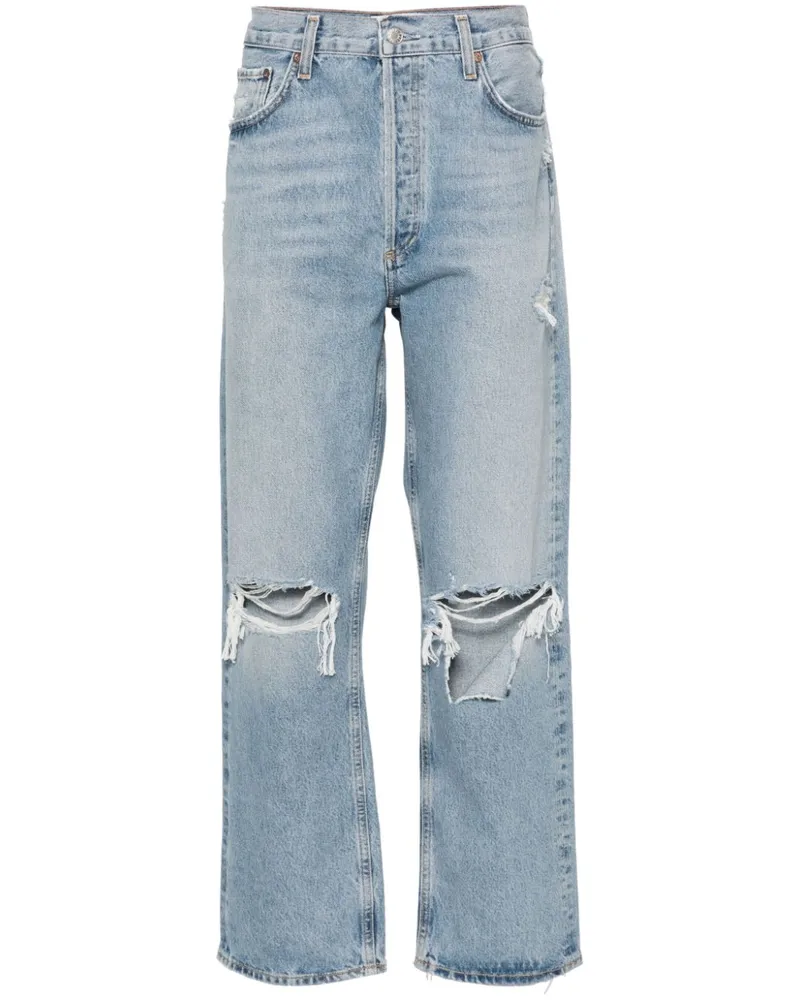 AGOLDE Halbhohe Jeans mit lockerem Schnitt - Blau Blau