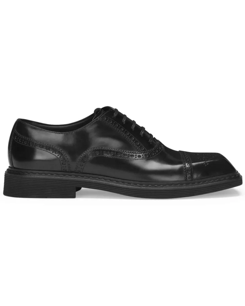 Dolce & Gabbana Derby-Schuhe mit eckiger Kappe - Schwarz Schwarz