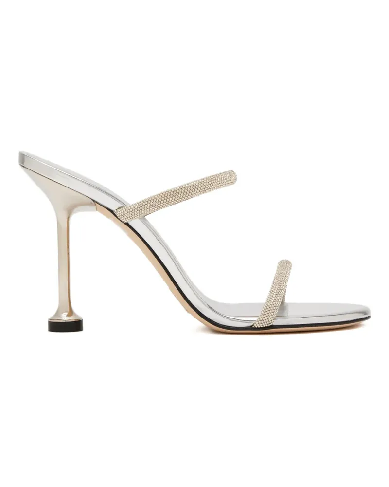 Stuart Weitzman crystal-embellished stiletto sandals - Silber Silber