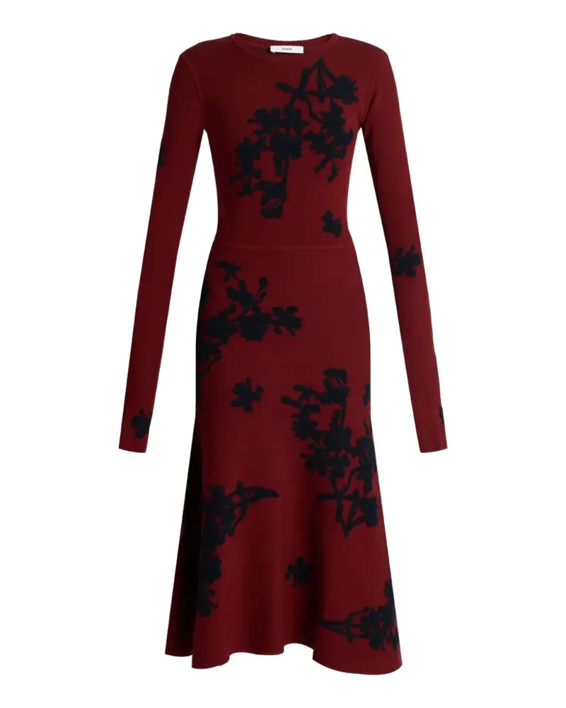 Erdem jacquard-knit long-sleeve dress - Rot Rot