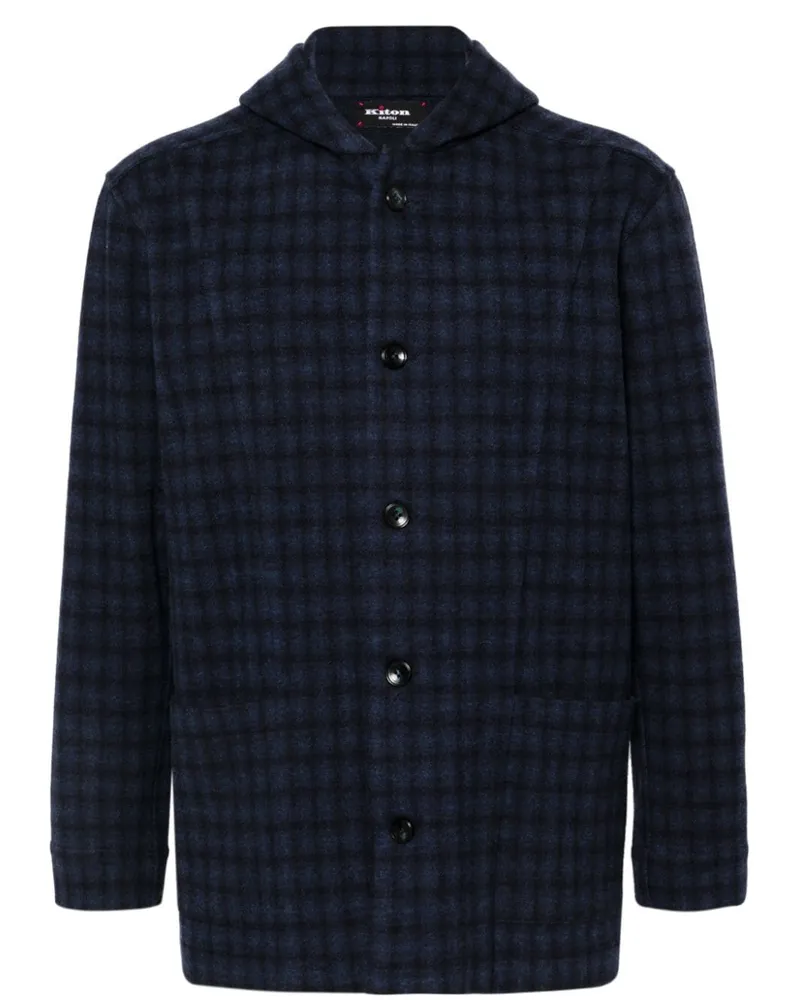 Kiton Karierte Jacke - Blau Blau