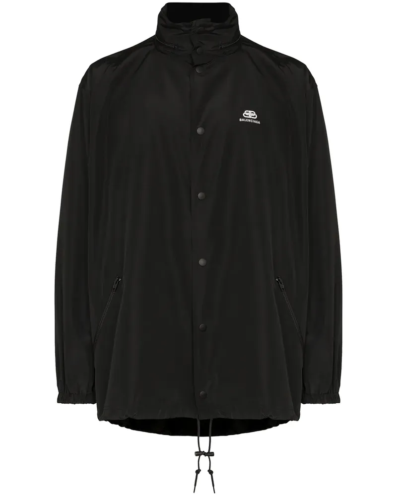Balenciaga Oversized-Jacke mit Kapuze - Schwarz Schwarz