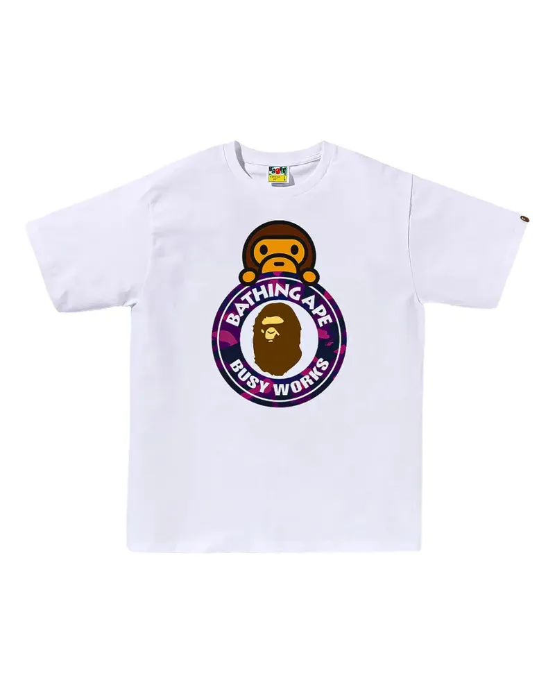 BAPE Milo Busy Works T-Shirt - Weiß Weiß