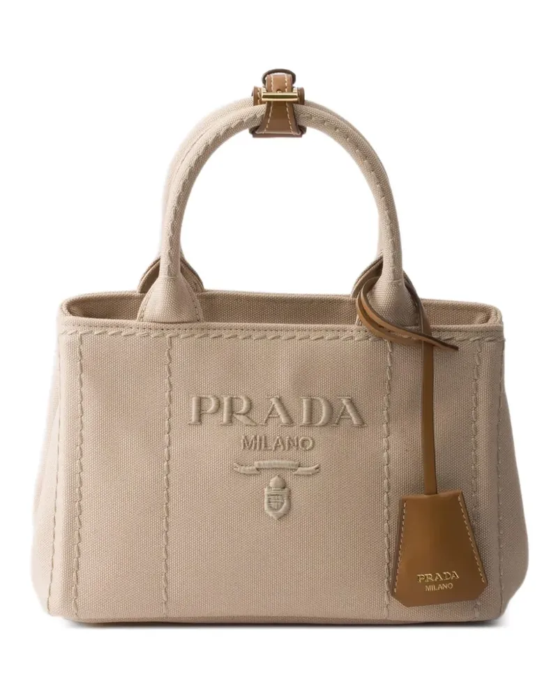 Prada Jardinière cotton canvas mini-bag - Nude Nude