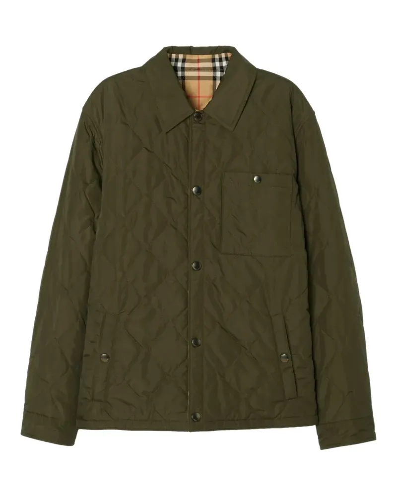 Burberry Wendbare Brighton Hemdjacke aus gestepptem Nylon - Grün Grün