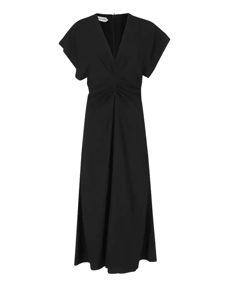 Alberta Ferretti Kleid mit V-Ausschnitt - Schwarz Schwarz