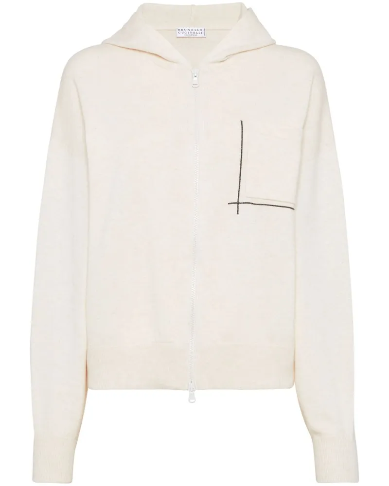 Brunello Cucinelli Hoodie mit Monili-Detail - Nude Nude