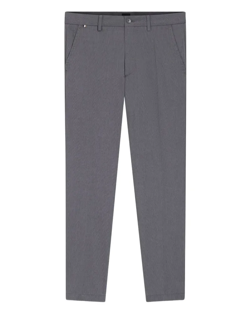 HUGO BOSS Tapered-Hose mit Bügelfalten - Grau Grau