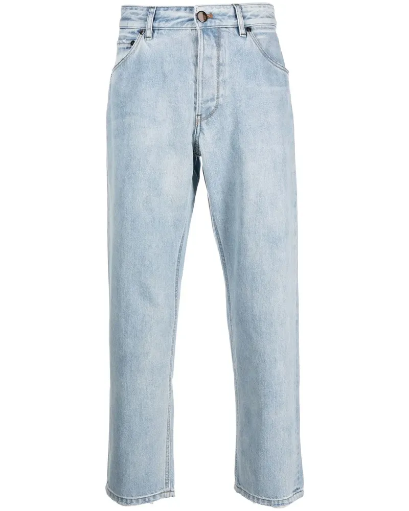 PT TORINO Halbhohe Straight-Leg-Jeans - Blau Blau