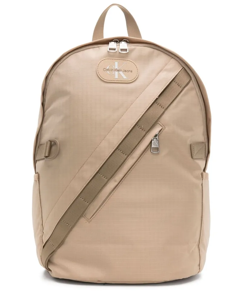 Calvin Klein Ripstop-Rucksack mit Logo-Patch Nude