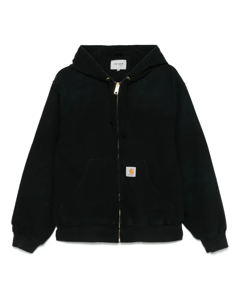Carhartt WIP Kapuzenjacke mit Logo-Patch - Schwarz Schwarz