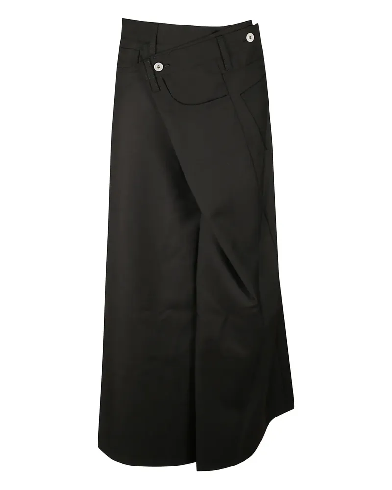 Junya Watanabe Maxirock mit Umschlag - Schwarz Schwarz