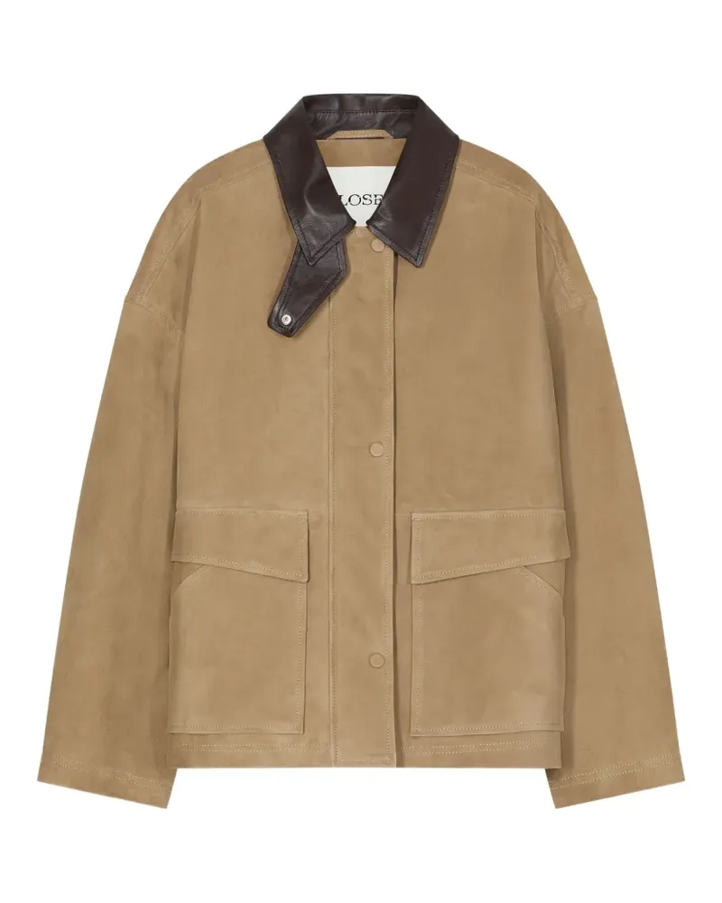 Closed suede leather jacket - Nude Nude
