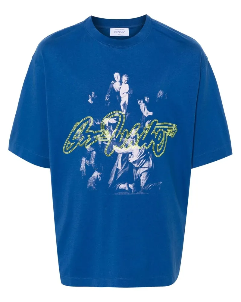OFF-WHITE Script Mary T-Shirt Blau