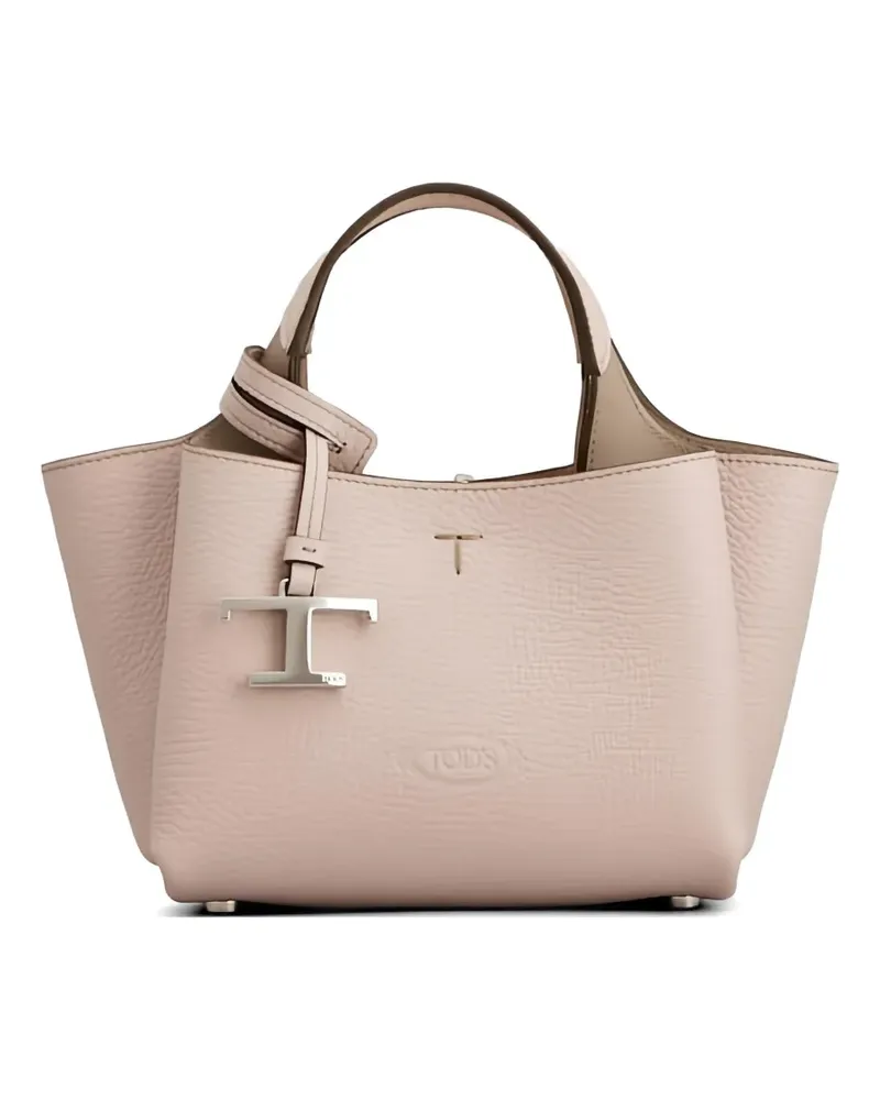 TOD'S T-charm leather mini tote bag - Rosa Rosa