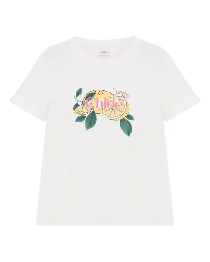 Chloé lemon-print cotton T-shirt - Weiß Weiß