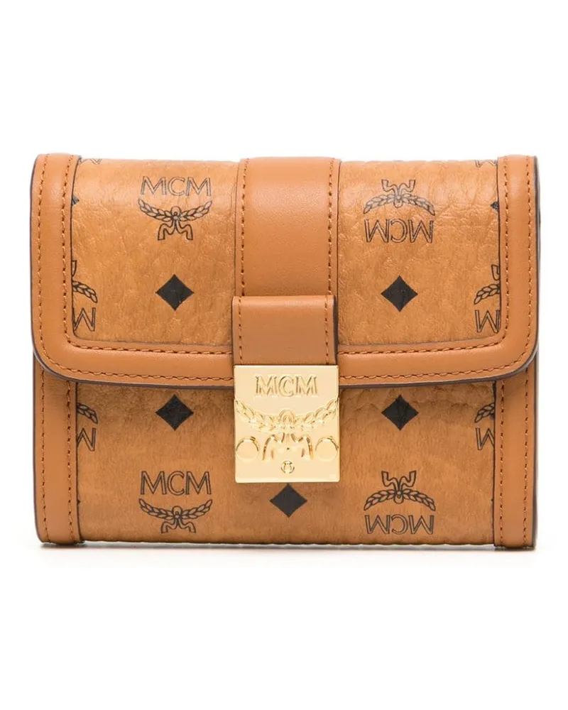 MCM Kleines Tracy Portemonnaie mit Visetos-Print - Braun Braun