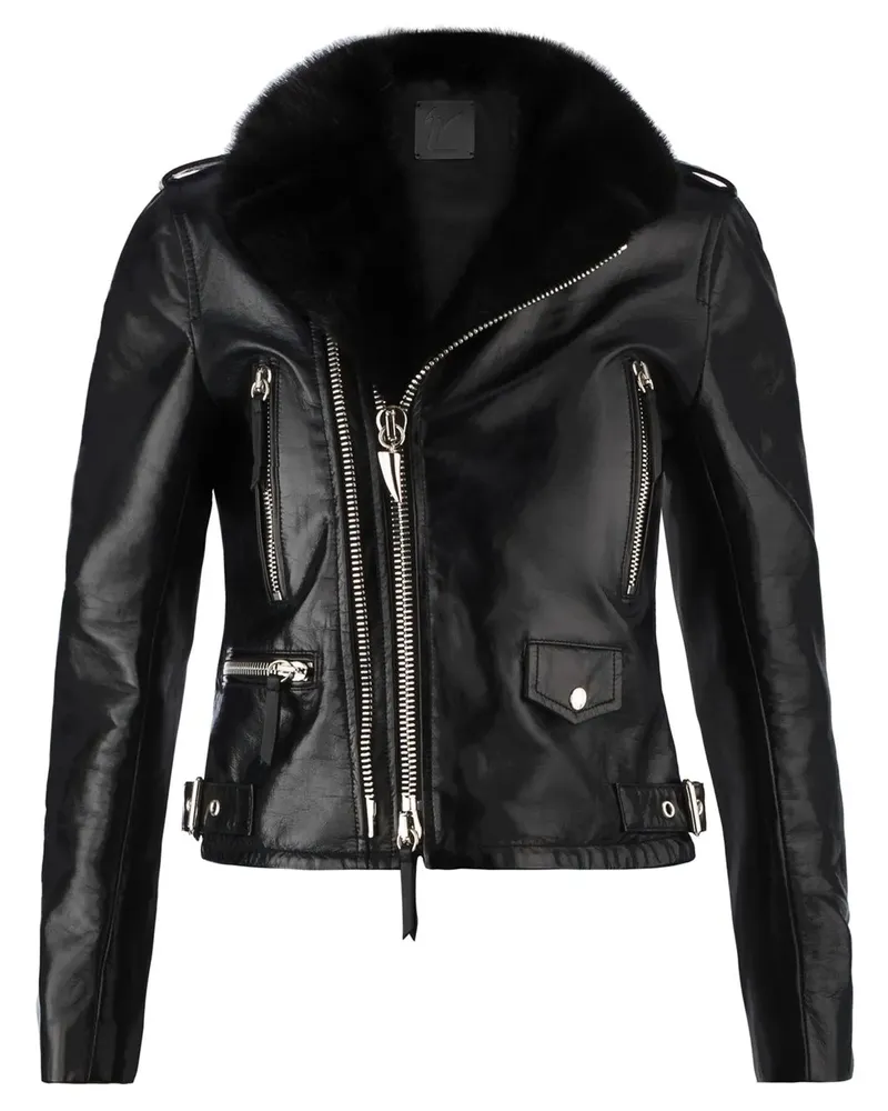 Giuseppe Zanotti Amelia Bikerjacke - Schwarz Schwarz