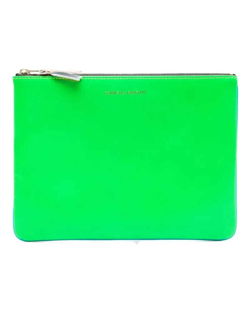 Comme des Garçons Clutch mit Logo-Print - Blau Blau