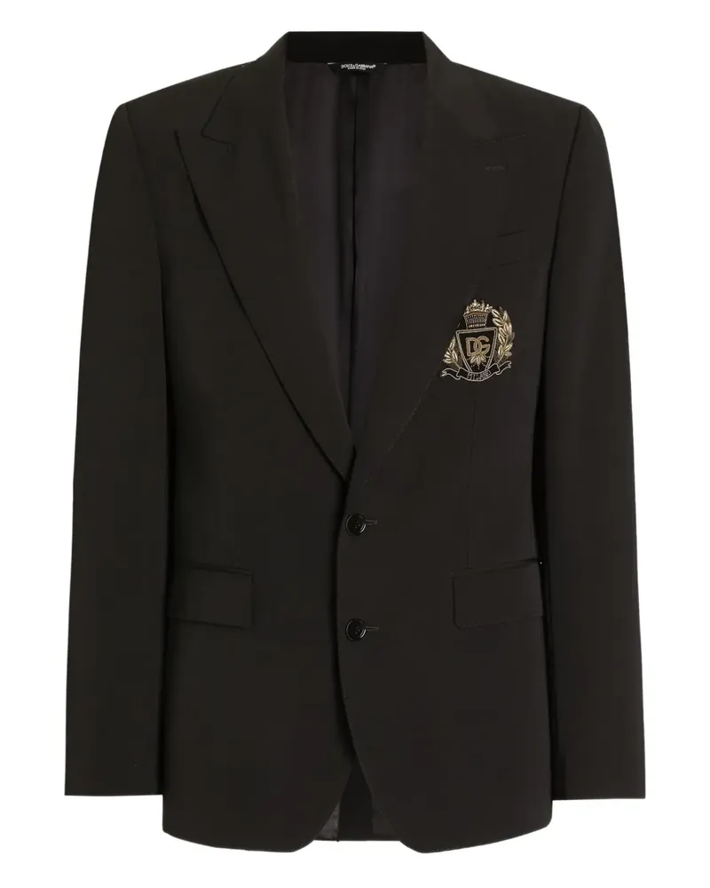 Dolce & Gabbana Verziertes Sakko - Schwarz Schwarz