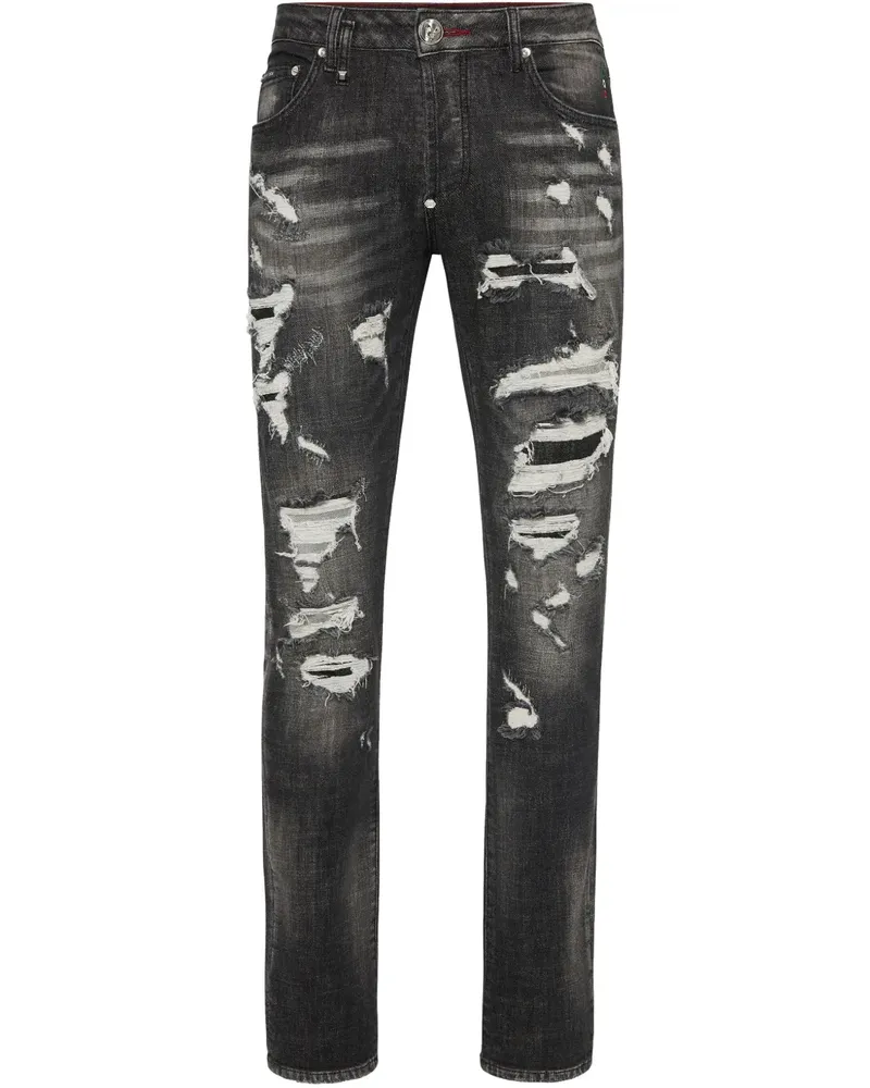 Philipp Plein Cars Racing Jeans - Schwarz Schwarz