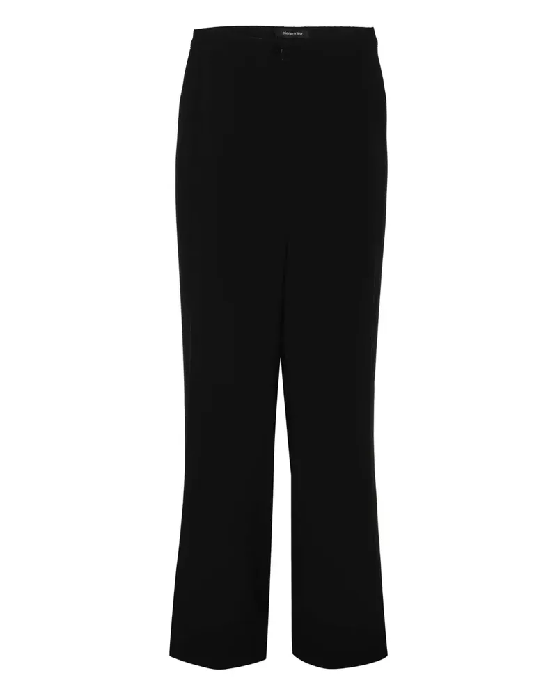 Elena Mirò Hose mit weitem Bein - Schwarz Schwarz