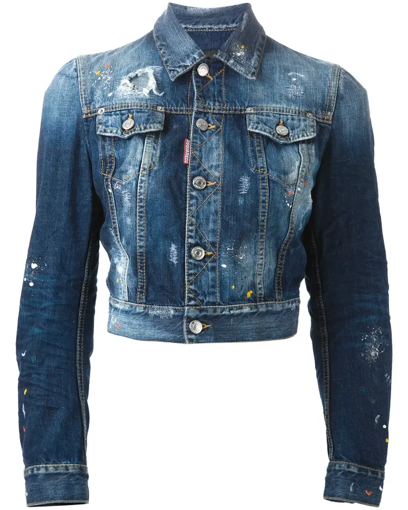 Dsquared2 Jeansjacke mit gekürztem Schnitt - Blau Blau