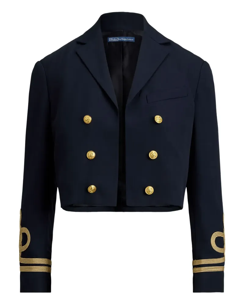 Ralph Lauren Cropped-Jacke mit Kordeldetail - Blau Blau
