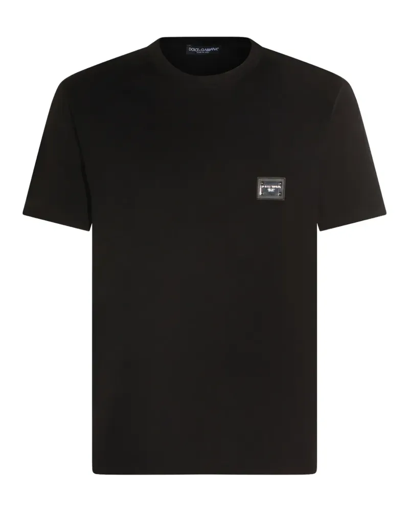 Dolce & Gabbana logo-plaque T-shirt - Schwarz Schwarz