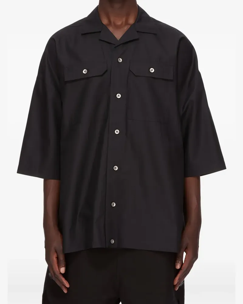 Rick Owens Magnum Tommy Hemd - Schwarz Schwarz