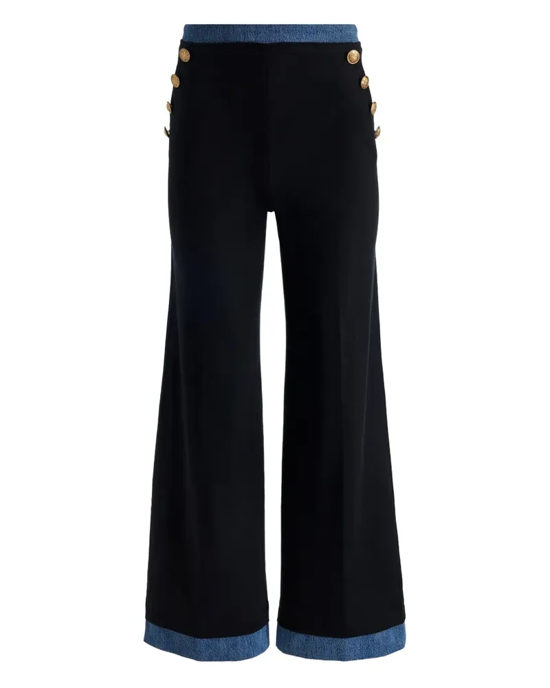 Alice + Olivia Narin Cropped-Hose - Schwarz Schwarz