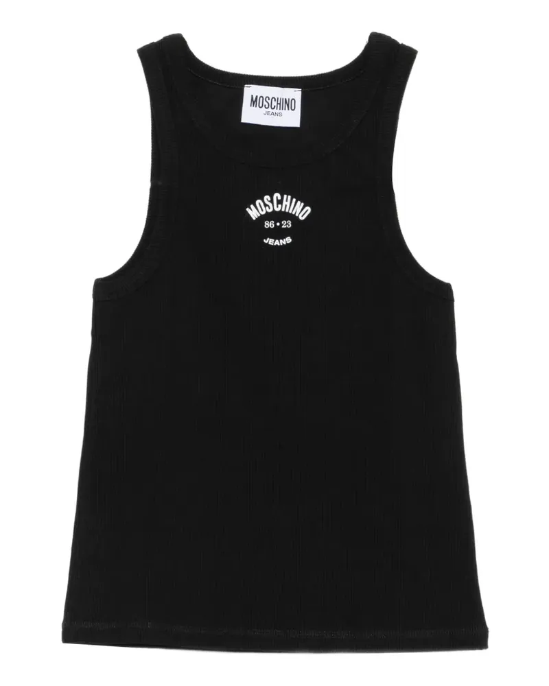 Moschino ribbed-knit tank top - Schwarz Schwarz