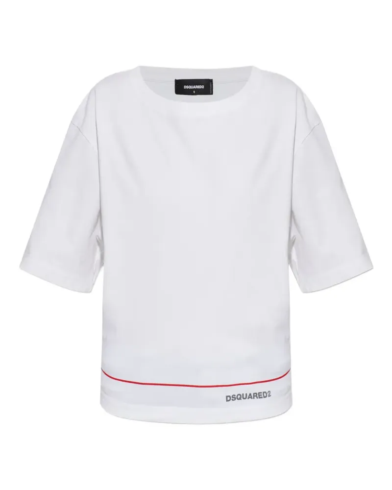 Dsquared2 T-Shirt mit Logo-Print - Weiß Weiß